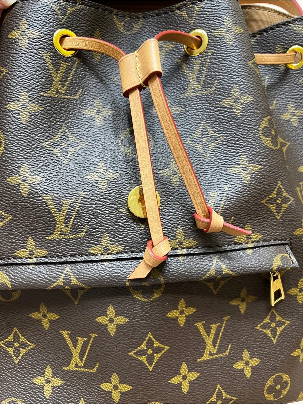 Louis Vuitton Monogram Canvas Backpack in Brown and Vachetta
